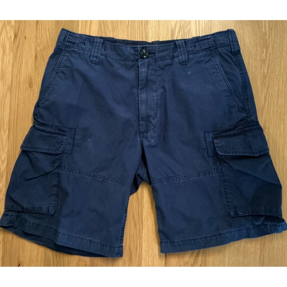 Polo Ralph Lauren Utility Cargo Shorts Mens 33 Navy Blue‎ Cotton Canvas